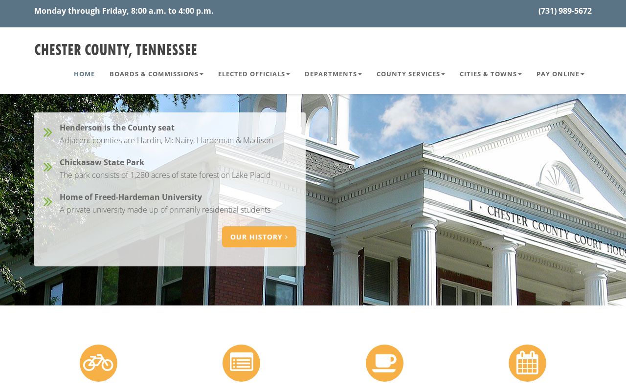 Chester County court docket office links on the county website